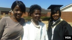 One of the capped graduands with relatives and friends at Chinhoyi University. (Photo/Arthur Chigoriwa)
