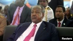 FILE - President Ismail Omar Guelleh of Djibouti hosted and chaired a meeting on June 14, 2020 between the leaders of the federal government of Somalia and the self-declared republic of Somaliland.