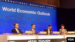 Konferensi pers Dana Moneter Internasional (IMF) “World Economic Outlook 2018” di Washington DC (VOA/Eva Mazrieva).
