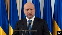 FILE - Ukraine's acting President Oleksandr Turchynov