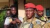 Burkina Faso's new military leader Ibrahim Traore is escorted by soldiers in Ouagadougou, October 2, 2022. 