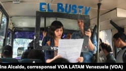 El Bus TV Venezuela brinda noticias a bordo de un autobús de servicio público