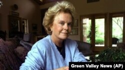 FILE - Ann Day poses during her campaign for Pima County Board of Supervisors in Tucson, Ariz., July 2000. Day, the sister of former U.S. Supreme Court Justice Sandra Day O'Connor, died in a car crash in Tucson Saturday.