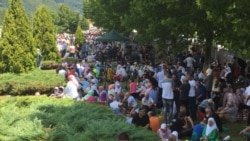 Potočari - Bosnia and Herzegovina - Fasmilies of victims of Srebrenica genocide in Memorial center Potocari during commemoration ceremony - July 11th 2021