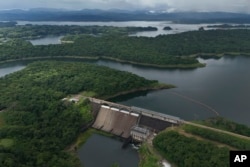 The Panama Canal's Madden Dam stands in Alajuela Lake in Colon, Sept. 2, 2024.