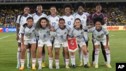 La selección de Panama previo al amistoso contra Colombia rumbo al Mundial femenino, el 21 de junio de 2023, en Cali, Colombia. 