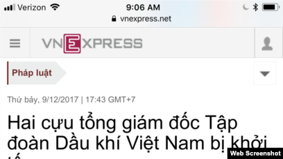 Hình chụp một bài viết bị gỡ xuống