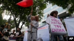 Anti-China Protest at Chinese Embassy in Manila