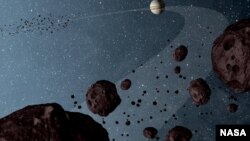 იუპიტერის ტროელი ასტეროიდები. კონცეპტუალური გრაფიკა. ავტორი NASA/JPL-Caltech