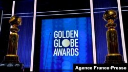 This handout image released by the Hollywood Foreign Press Association shows a view of the stage during the 79th Annual Golden Globe Awards at The Beverly Hilton on Jan. 9, 2022 in Beverly Hills, California.