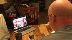 Los Angeles-area resident Jason Smith enjoys a virtual dinner with friends. (Photo courtesy Jason Smith)