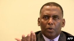 Biram Dah Abeid, politicien mauritanien et défenseur de l'abolition de l'esclavage, lors d'une conférence de presse à Dakar, le 29 septembre 2016.