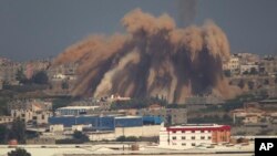 以色列空襲加沙地帶後煙塵密佈