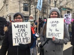 Участницы Женского марша в Вашингтоне, 18 января 2020 года