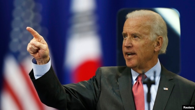 Phó Tổng thống Hoa Kỳ Joe Biden đọc diễn văn tại Đại học Yonsei, ở Seoul, Nam Triều Tiên 6/12/13