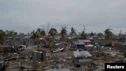 A general view shows destruction after Cyclone Idai in Beira, Mozambique, March 16-17, 2019 in this image taken from a social media video on March 19, 2019. (Care International/Josh Estey)