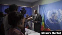 Le chef de la diplomatie malienne, Abdoulaye Diop, au Conseil de sécurité à New York, le 5 octobre 2017. (Twitter/Minusma)