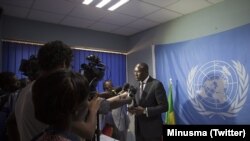 Le chef de la diplomatie malienne, Abdoulaye Diop, au Conseil de sécurité à New York, le 5 octobre 2017. (Twitter/Minusma)