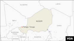 Map of NIger and surrounding countries.