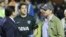 FILE - In this May 14, 2015, photo, Argentine businessman Alejandro Burzaco (R) is seen talking to a soccer official and a goalkeeper at a stadium in Buenos Aires, Argentina.