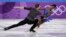 Vanessa James and Morgan Cipres of France perform in the pair skating short program team event at the 2018 Winter Olympics in Gangneung, South Korea, Feb. 9, 2018.