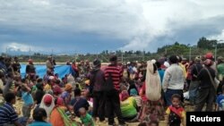 Les personnes déplacées dans les hauts plateaux du centre de la Papouasie-Nouvelle-Guinée, le 1er mars 2018.