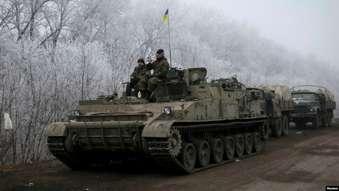 Pasukan Ukraina siaga di Debaltseve, Ukraina timur (15/2).