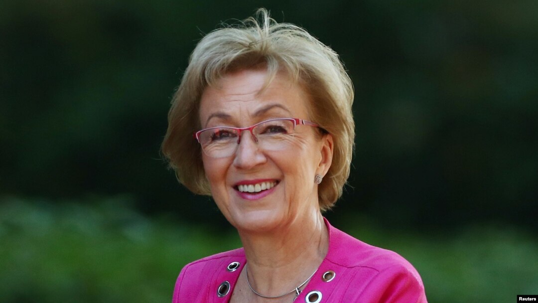 Britain's Conservative Party's leader of the House of Commons Andrea Leadsom is seen outside Downing Street, as uncertainty over Brexit continues, in London, May 21, 2019. 