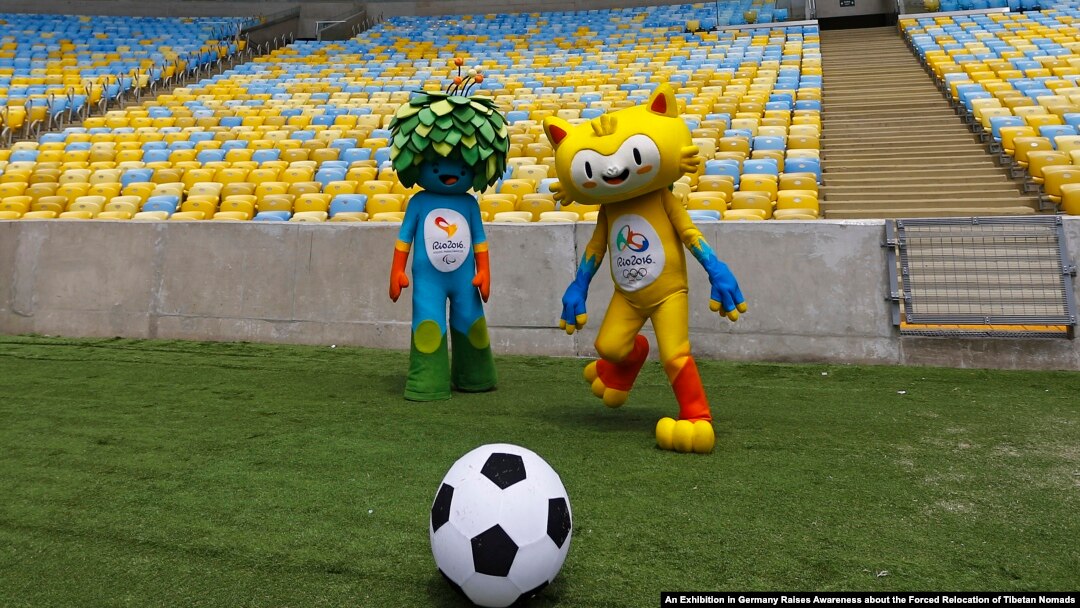 Linh vật Olympic (phải) và Paralympic Rio 2016.