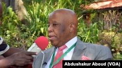 Le médiateur de la crise sud-soudanaise Festus Mogae, septembre 2016. VOA