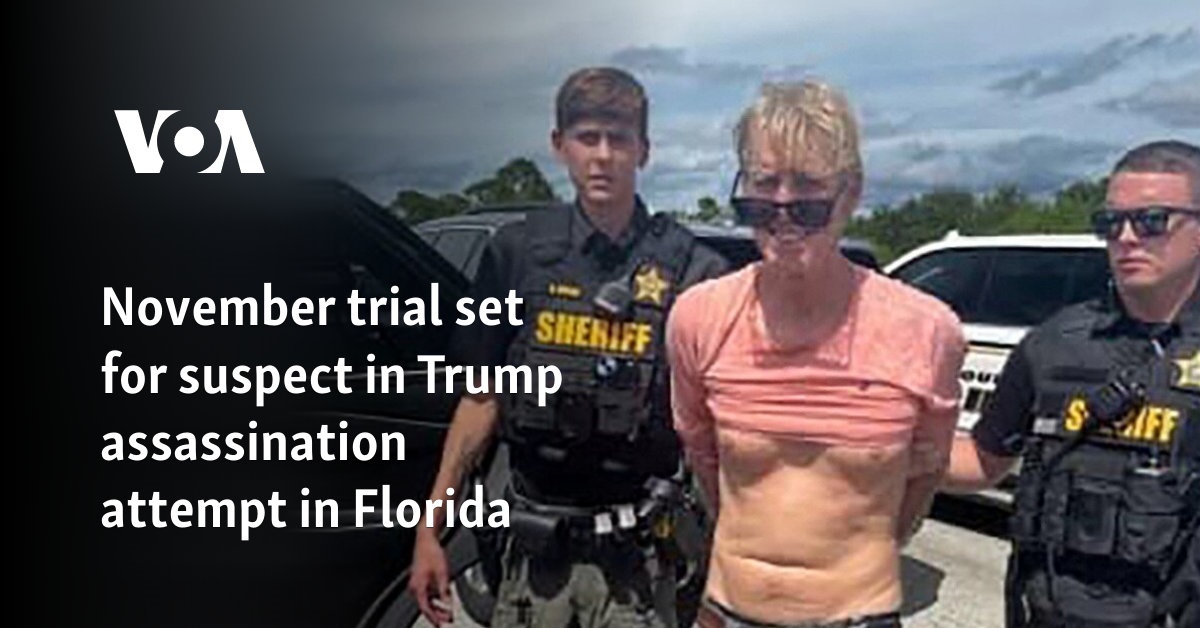 November trial set for suspect in Trump assassination attempt in Florida