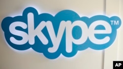 FILE - The Skype logo is pictured at Skype headquarters in Luxembourg, May 10, 2011. 