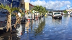 This file photo shows the result of high-tide coastal flooding in the city of Honolulu, on the Hawaiian island of Oahu. (Photo Credit: Hawaii Sea Grant King Tides Project)