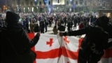 Protest against Georgian government's decision to suspend talks on joining EU, in Tbilisi