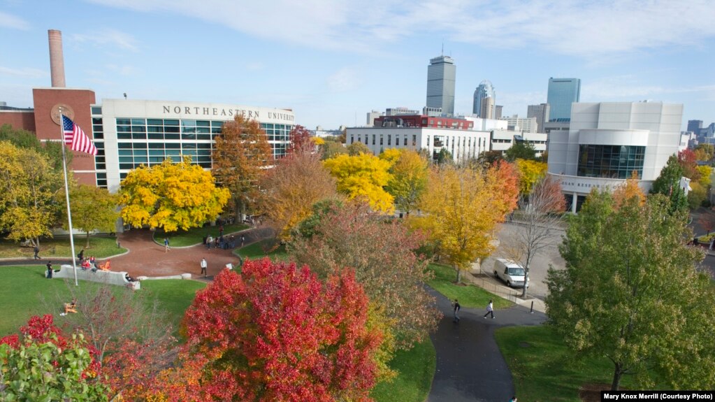 The campus of Northeastern University in Boston, Massachusetts.