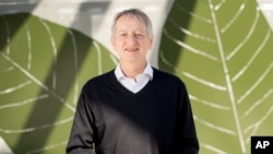FILE - Computer scientist Geoffrey Hinton, who studies neural networks used in artificial intelligence applications, poses at Google's Mountain View, Calif, headquarters.