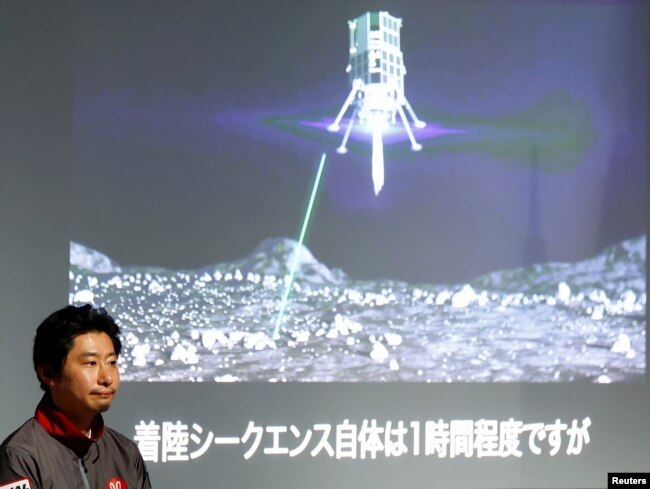 Takeshi Hakamada, "ispace" 's founder and chief executive, is pictured at a venue to watch landing of the lander in HAKUTO-R lunar exploration program on the Moon, in Tokyo, Japan, April 26, 2023. (REUTERS/Kim Kyung-Hoon)