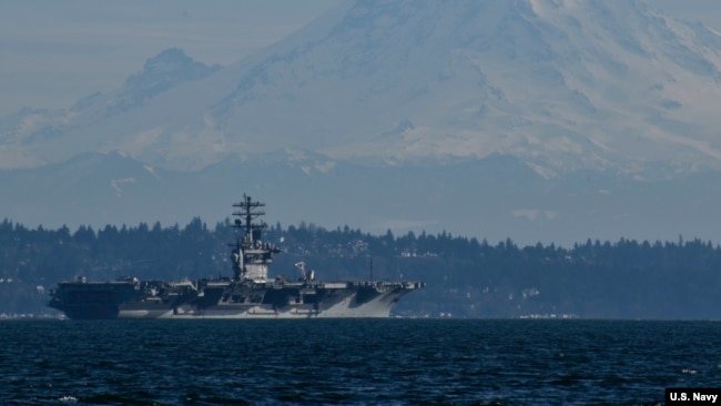 尼米茲號航母USS Nimitz在美國西海岸執行任務(美國海軍2020年2月22日照片)