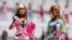 Boneka Barbie seri pembawa berita dan ahli komputer di sebuah pameran di New York. (AP/Mark Lennihan)
