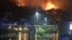A wildfire burns on a hillside after a mandatory evacuation was ordered in Gatlinburg, Tennessee in a picture released Nov. 30, 2016. 