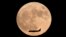 A jet plane flies across the moon seen from Beijing, China, Nov. 14, 2016. The brightest moon in almost 69 years lights up the sky on Monday in a treat for star watchers around the globe. 