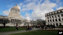 Gedung DPR di Capitol, Olympia, Washington, 3 Februari 2020.