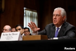 U.S. Secretary of State Rex Tillerson testifies before the Senate Foreign Relations Committee on Capitol Hill in Washington, D.C., June 13, 2017.