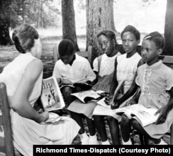 Classes moved outdoors when Prince William County padlocked its public schools rather than desegregate.