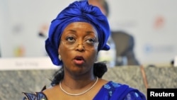 Nigeria's Minister of Petroleum Resources Diezani Allison-Madueke speaks during an Oil and Gas conference in Nigeria's capital Abuja February 21 2012.