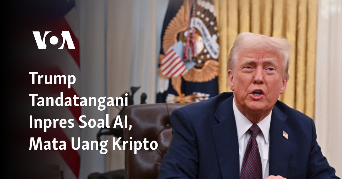 Trump Tandatangani Inpres Soal AI, Mata Uang Kripto