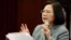 Taiwan's President Tsai Ing-wen speaks during a news conference in Taipei, Taiwan, Jan. 5, 2019. 
