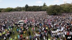 Thousands of protesters gather in Sydney, Sept. 20, 2019, calling for action against climate change. Australia's acting Prime Minister Michael McCormack described climate rallies as "just a disruption" that should have been held on a weekend.