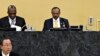 Under Secretary-General Tegegnework Gettu, right, and John Ashe, (left) the president of the 68th Session of the UN General Assembly, listen to Secretary-General Ban Ki-Moon’s address on January 28, 2013.