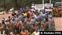 Women from the English-speaking regions march for peace in Yaounde, Cameroon, April 18, 2019.